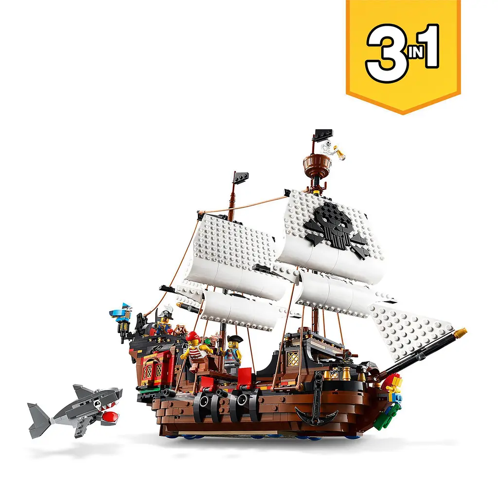 Уценка. Конструктор LEGO Конструктор LEGO Creator 3 v 1 Пиратский корабль 1264 деталей (31109) - фото 4