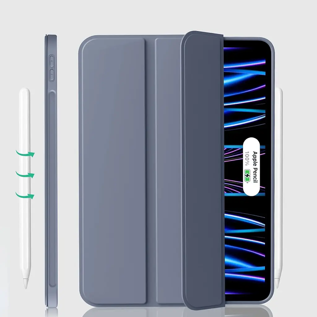 Чохол-книжка BeCover Tri Fold Soft TPU Silicone для Apple iPad Pro 11" M4 2024 Пурпуровий (711749) - фото 4