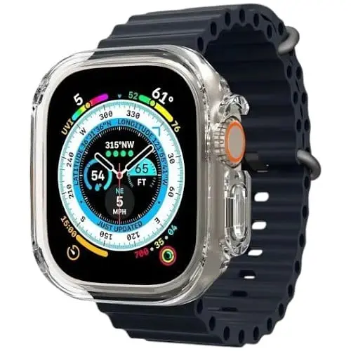 Захисний чохол Spigen Ultra Hybrid Designed Case Crystal Clear with Full Coverage Screen Protector для Apple Watch Ultra/Ultra 2 49 mm (ACS05459) - фото 10