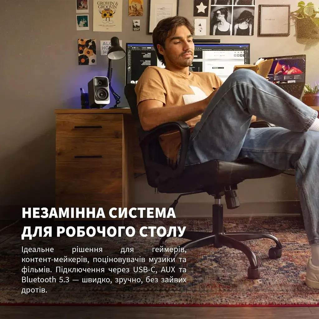 Акустична система Klipsch 2.1 ProMedia Lumina Gaming Audio System with Subwoofer and LED Lighting Effects Black (1080091) - фото 11