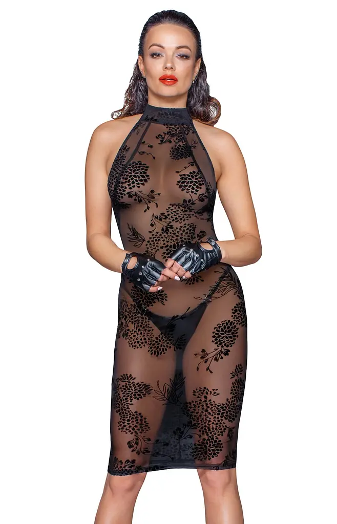 Сукня Noir Handmade F240 Midi tulle dress with velvet straps, XXL