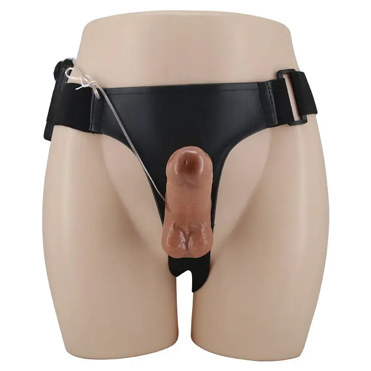 Страпон с вибрацией Baile Ultra Passionate Harness 16 см коричневый - фото 3