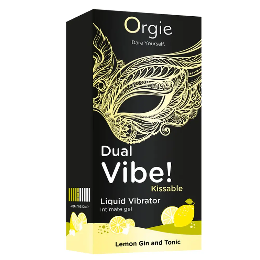 Рідкий вібратор Orgie Dual Vibe! Liquid Vibrator Lemon Gin and Tonic 15 мл - фото 3