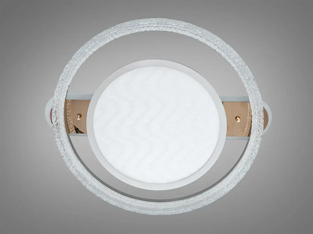 Стельова LED люстра Diasha 8819/600+400 золото 100W пульт - фото 3
