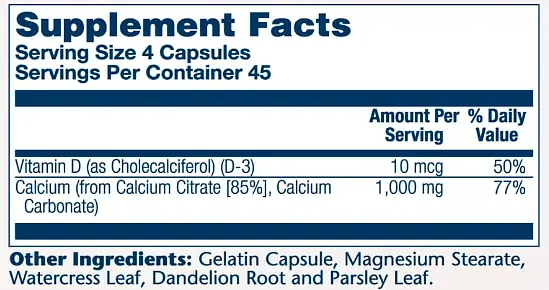 Вітаміни Solaray Calcium w/D3 Citrate 1000 мг 90 капсул - фото 2