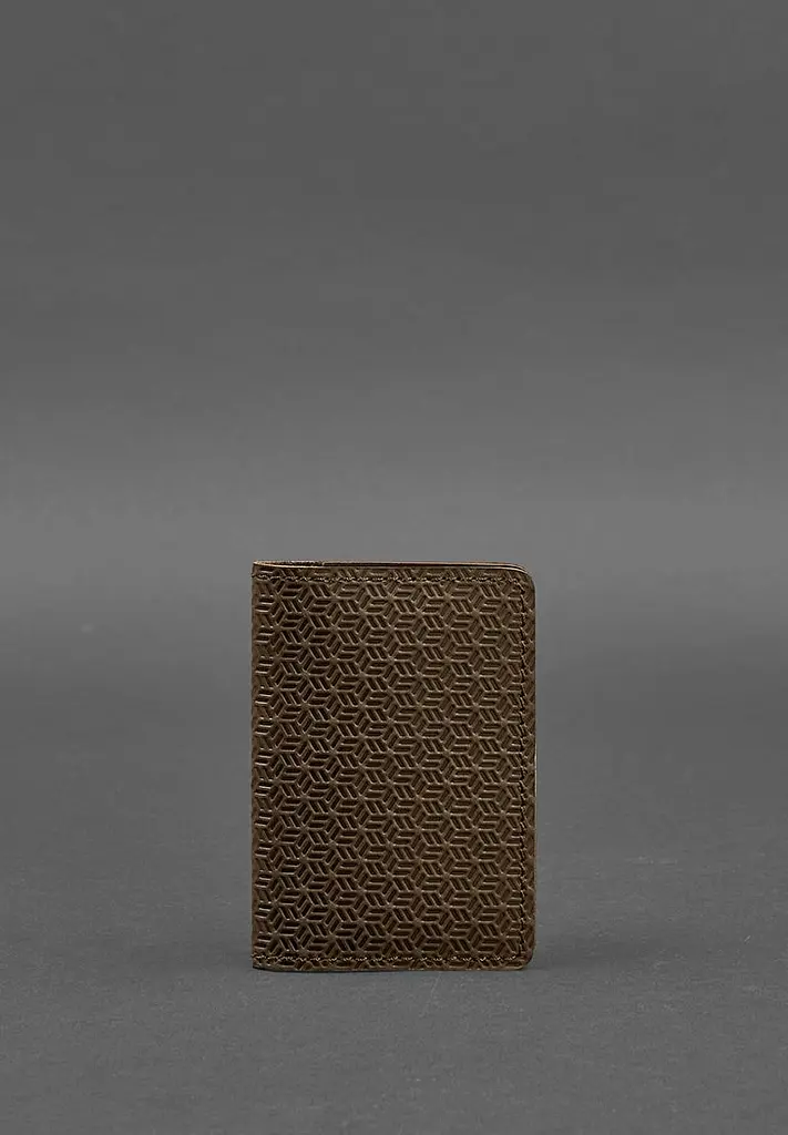 Чоловічий шкіряний кард-кейс (візитниця) 6.0 Карбон темно-коричневий - фото 2