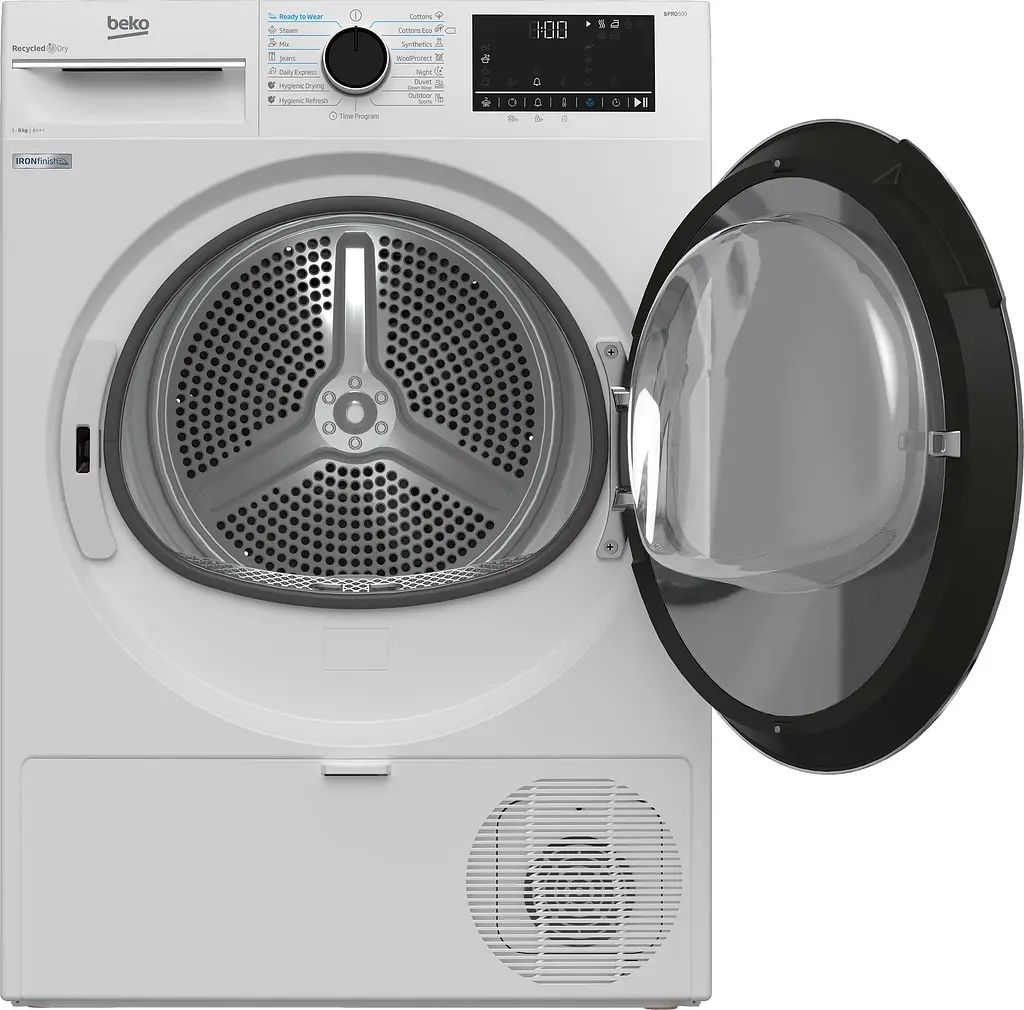 Beko Сушильная машина тепловой насос, 8кг, A+++, 60см, дисплей, белый - фото 3