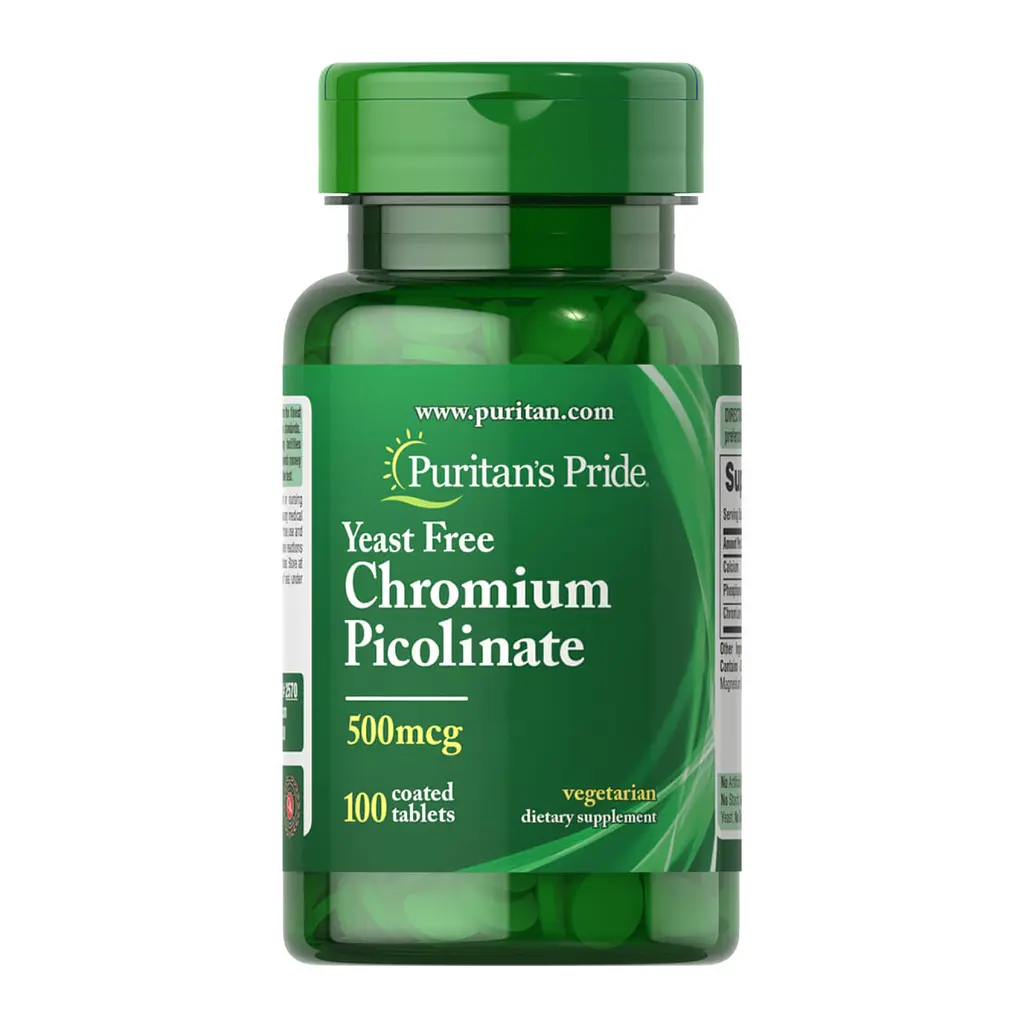 Хром піколінат, Chromium Picolinate 500 mcg Yeast Free - 100 tabs