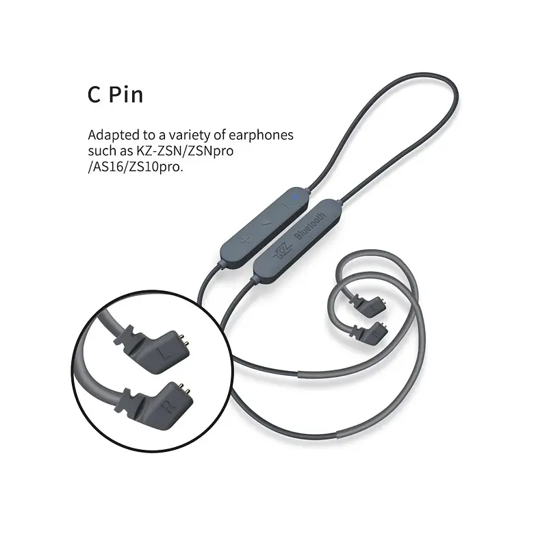 Bluetooth-адаптер KZ APTX-HD Bluetooth 5.0 cable upgrade Wire C pin сірий - фото 4
