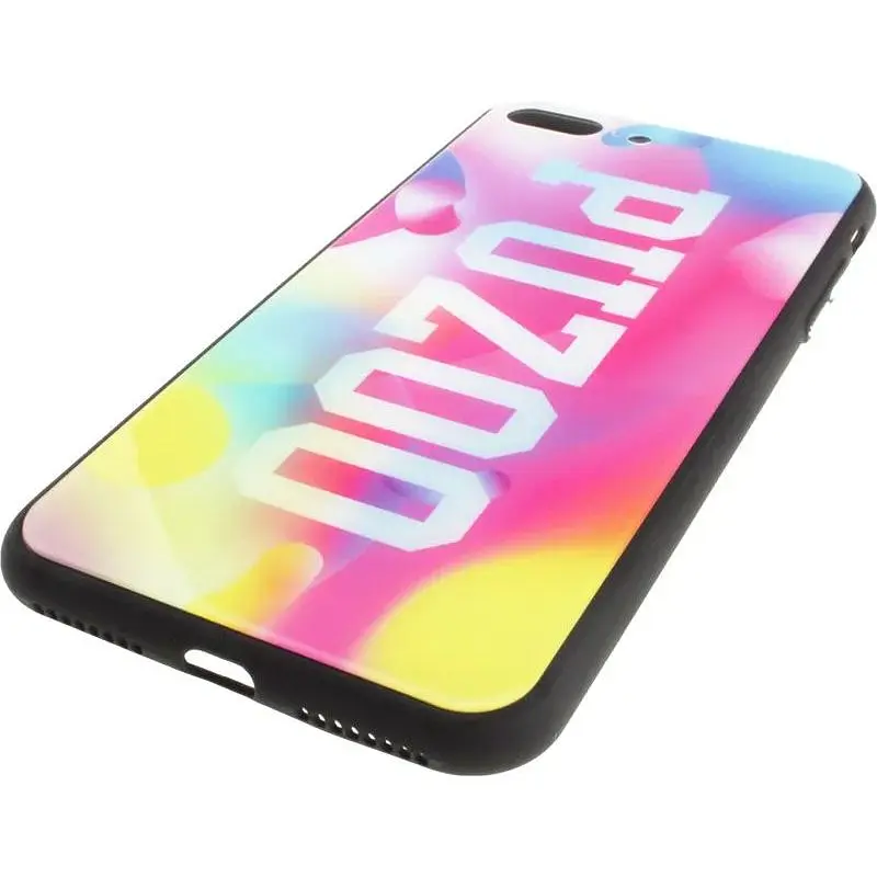 Чохол-накладка PUZOO Glass Printing with TPU Visions iPhone 7 Plus /8 Plus Pink - фото 4