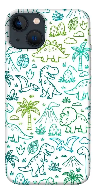TPU чохол Demsky Dino pattern для Apple iPhone 13 (6.1")