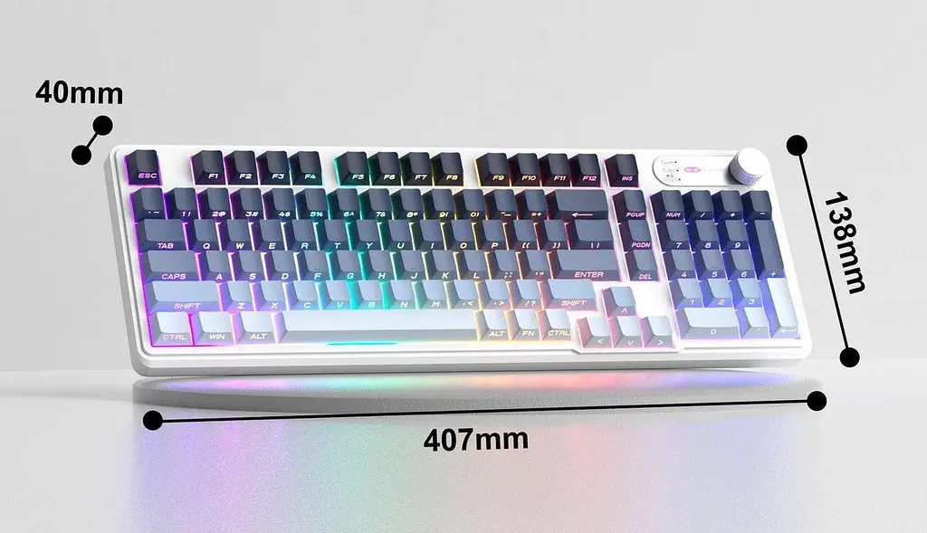 Клавіатура MageGee GK960 RGB Wireless (6971969728936) Black/Blue (G-000004397) - фото 8