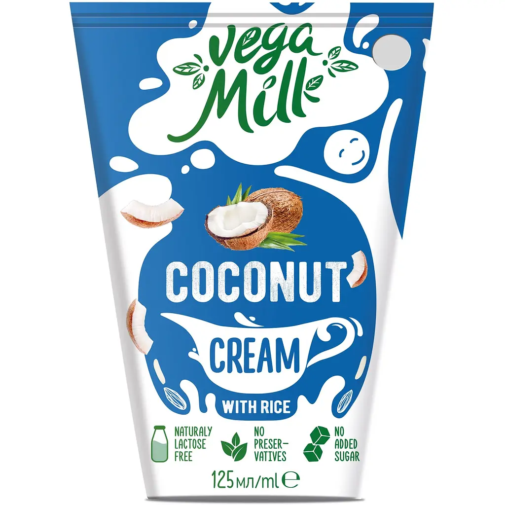Упаковка кокосовых сливок Vega Milk с рисом ультрапастеризованные 2.75 л (125 мл х 22 шт.) - фото 2