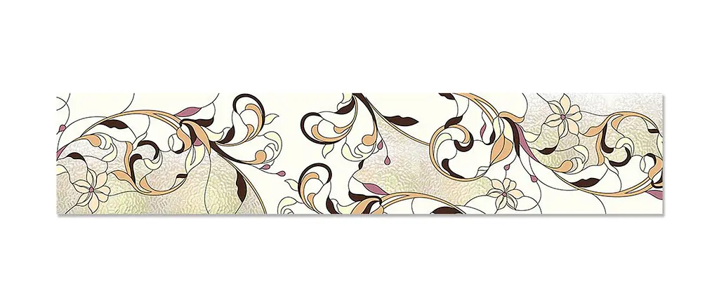 Кухонний фартух Квітковий вітраж для декору 60х300 см Абстракція Бежевий Happy Pocket Z182529 - фото 7