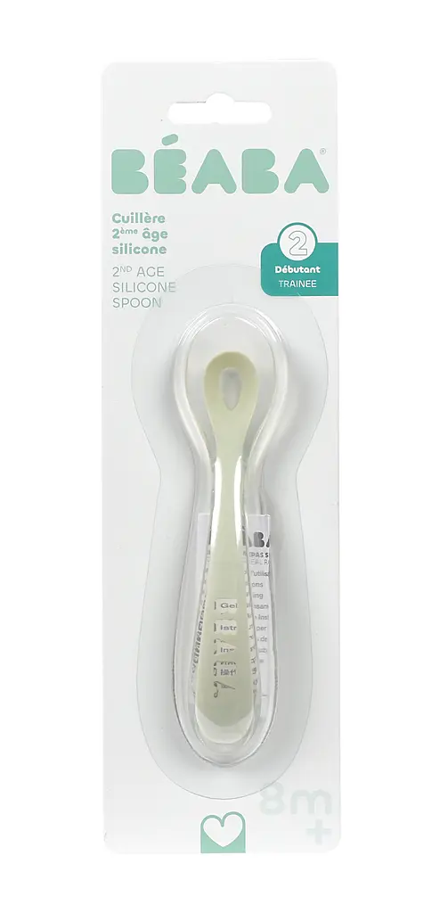 Ложка Beaba силіконова 8+ пастельно-зелена (913627) - фото 3