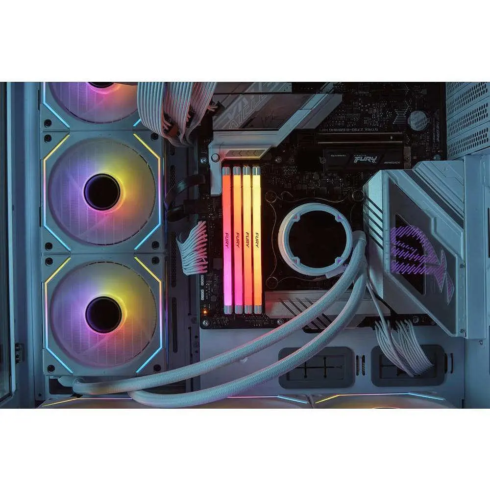 Пам'ять для настільних комп'ютерів Kingston FURY 32 GB (2x16GB) DDR5 6800 MHz Renegade Silver/White RGB (KF568C36RWAK2-32) - фото 6