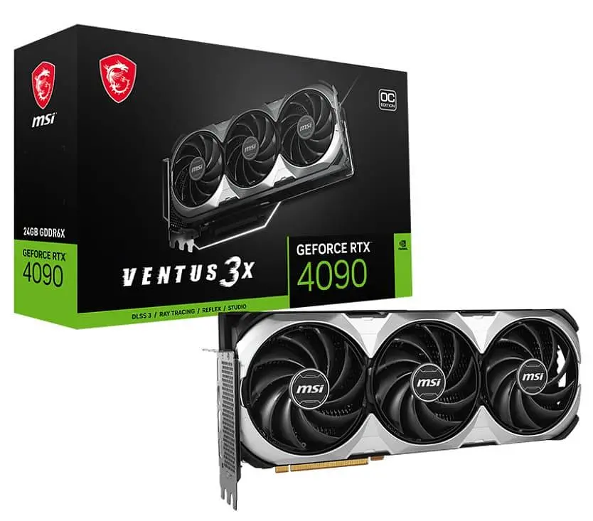 Відеокарта MSI RTX 4090 24GB VENTUS 3X E OC (RTX 4090 VENTUS 3X E 24G OC) (RTX 4090 24GB VENTUS 3X E OC) (GDDR6X, 384 bit, PCI-E v4.0 x16) FR - фото 6