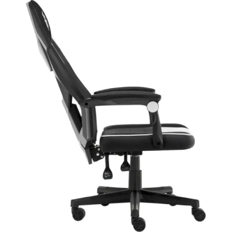 Игровое кресло 1stPlayer P01 Black-White, максимально допустимая нагрузка 120 кг, регулируемая спинка с углом наклона до 135 градусов, в комплекте поясничная подушка - фото 6