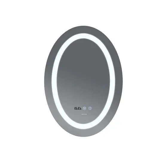 Дзеркало Mixxus PLAIN MV02-60x80 з LED Touch, Anti-fog, димером, регулюванням яскравості, годинником (MI6933) - фото 2