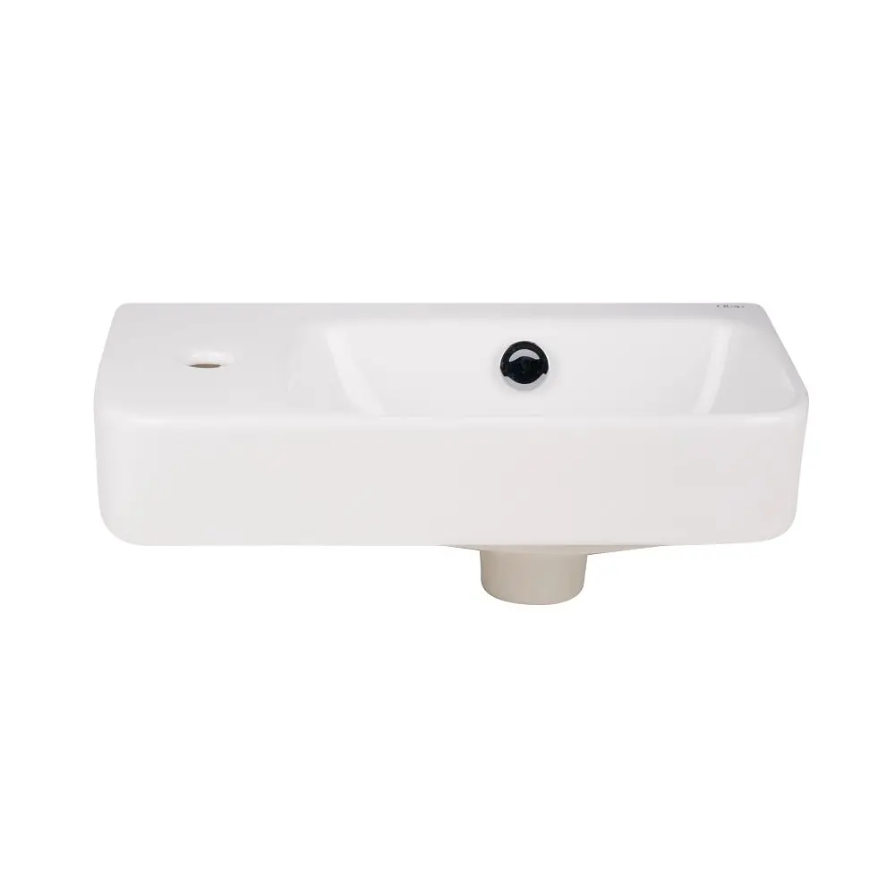 Умивальник Qtap Tern підвісний прямокутний ліва 450x260x155 мм White + донний клапан PU02O, Білий - фото 3