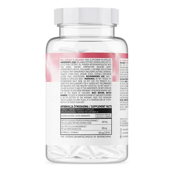 Препарат для суглобів і зв'язок OstroVit Coconut & Collagen 90 капсул - фото 2