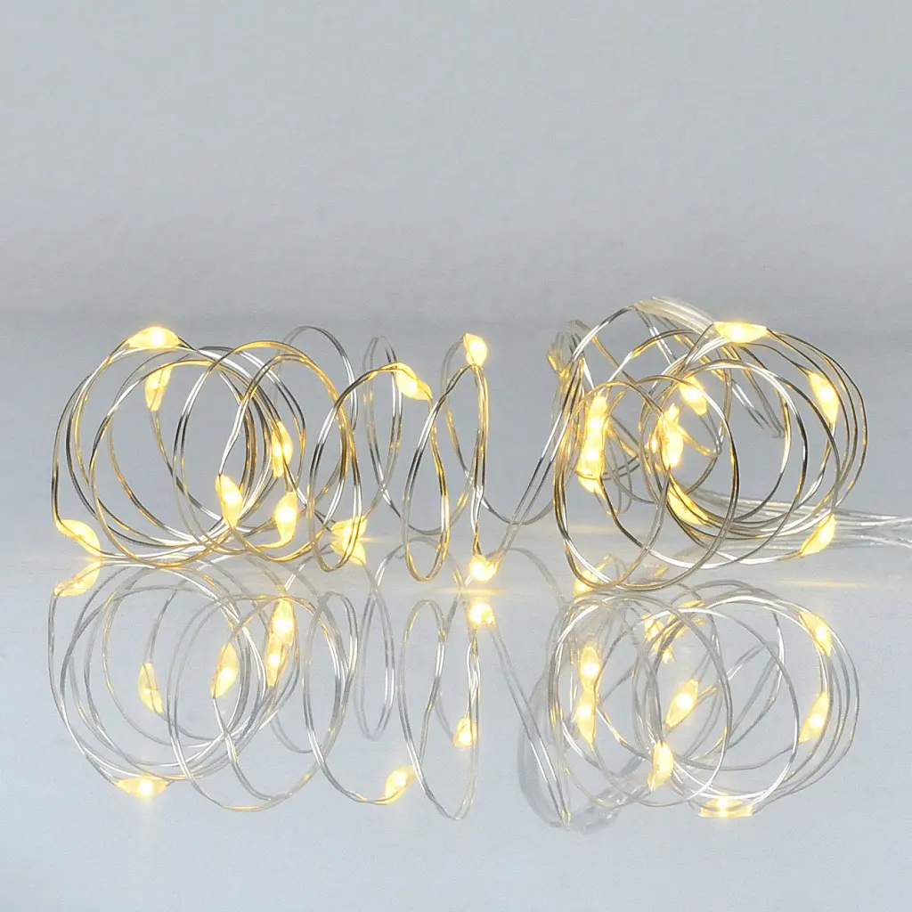 Гірлянда YES! Fun Нитка на мідному дроті 20 LED Жовта 2 м Статична На батарейках (975023)