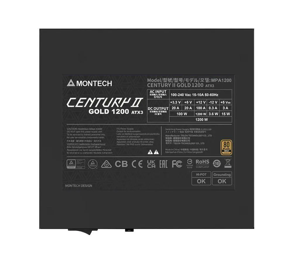Блок питания ATX 1200W CENTURY II 1200 MONTECH - фото 3