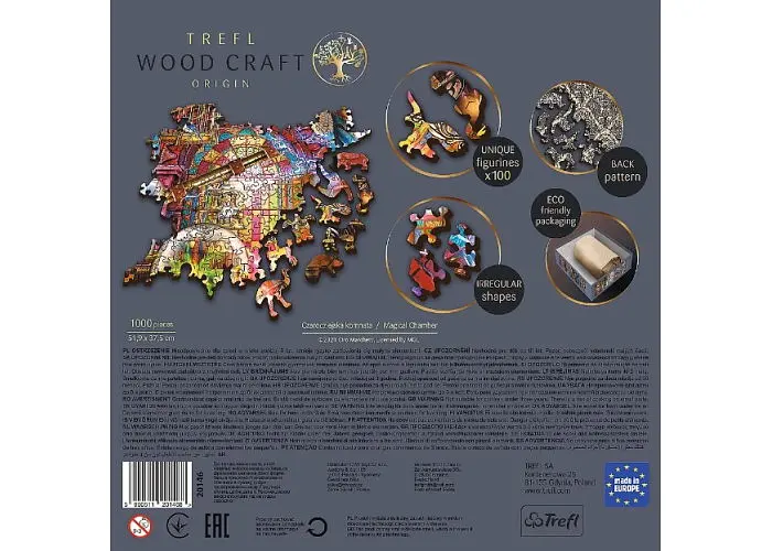 Пазл Trefl дерев'яний фігурний Кімната чарівника 1000 ел. (20146) - фото 6
