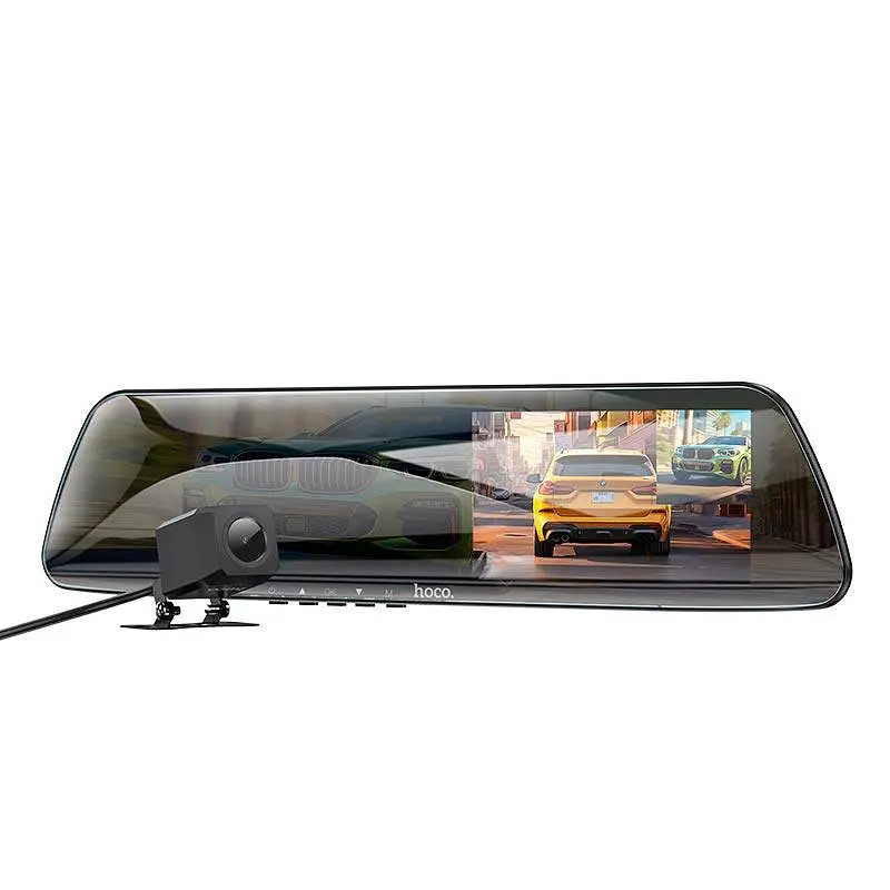 Відеореєстратор - дзеркало заднього виду HOCO DV4 4.5-inch rearview mirror driving recorder (dual-channel) 1080p