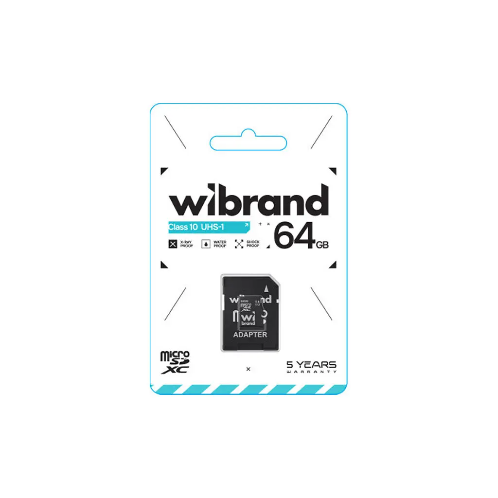 Карта пам'яті Wibrand 64GB microSD class 10 UHS-I (WICDXU1/64GB-A) - фото 2