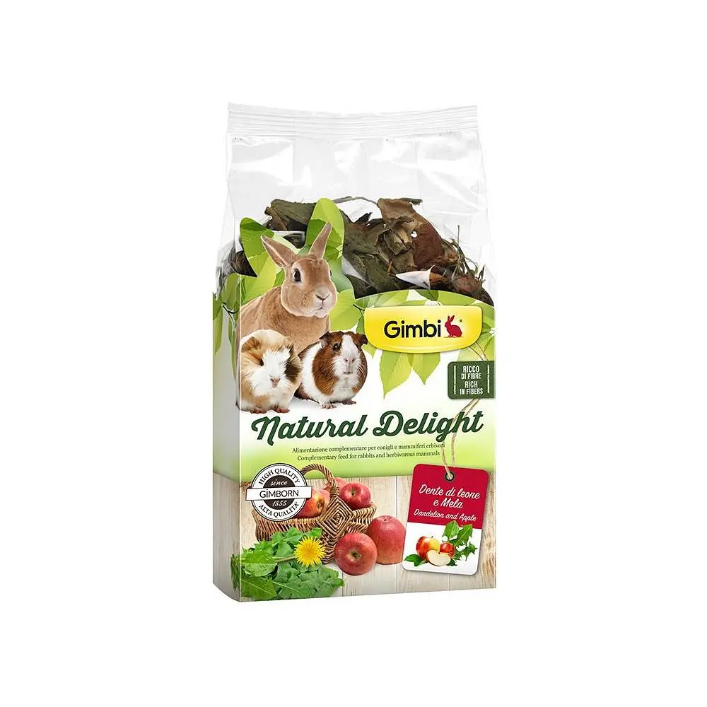 Травяной микс Gimbi Natural Delight для грызунов одуванчик и яблоки 100 г - фото 2