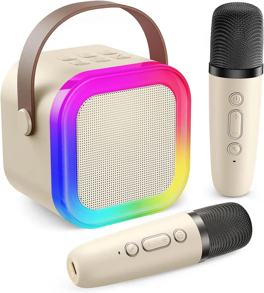 Караоке-система Fede з Bluetooth колонкою та бездротовими мікрофонами