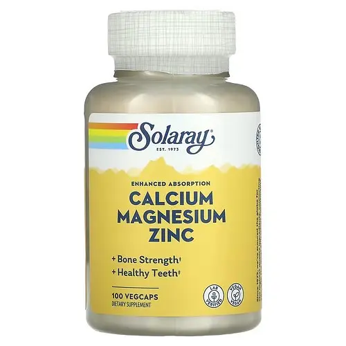 Кальцій Calcium Magnesium Zinc 100 капсул Solaray vit0005796