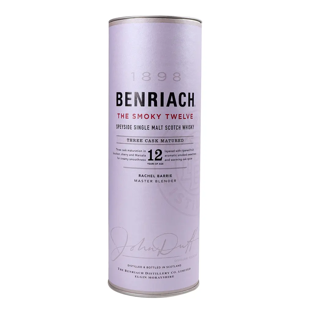 Виски BenRiach The Smoky Twelve 12yo Single Malt Scotch Whisky, в тубусе, 46%, 0,7 л (Q0333) - фото 2