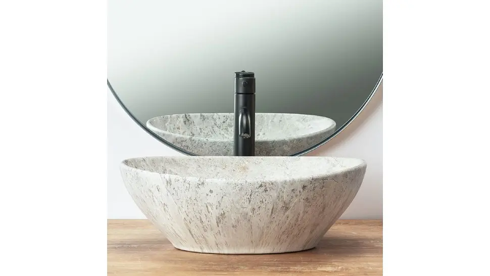 Умивальник Rea Sofia Light Stone 34,5x41 grey (REA-U0165), Матова - фото 6