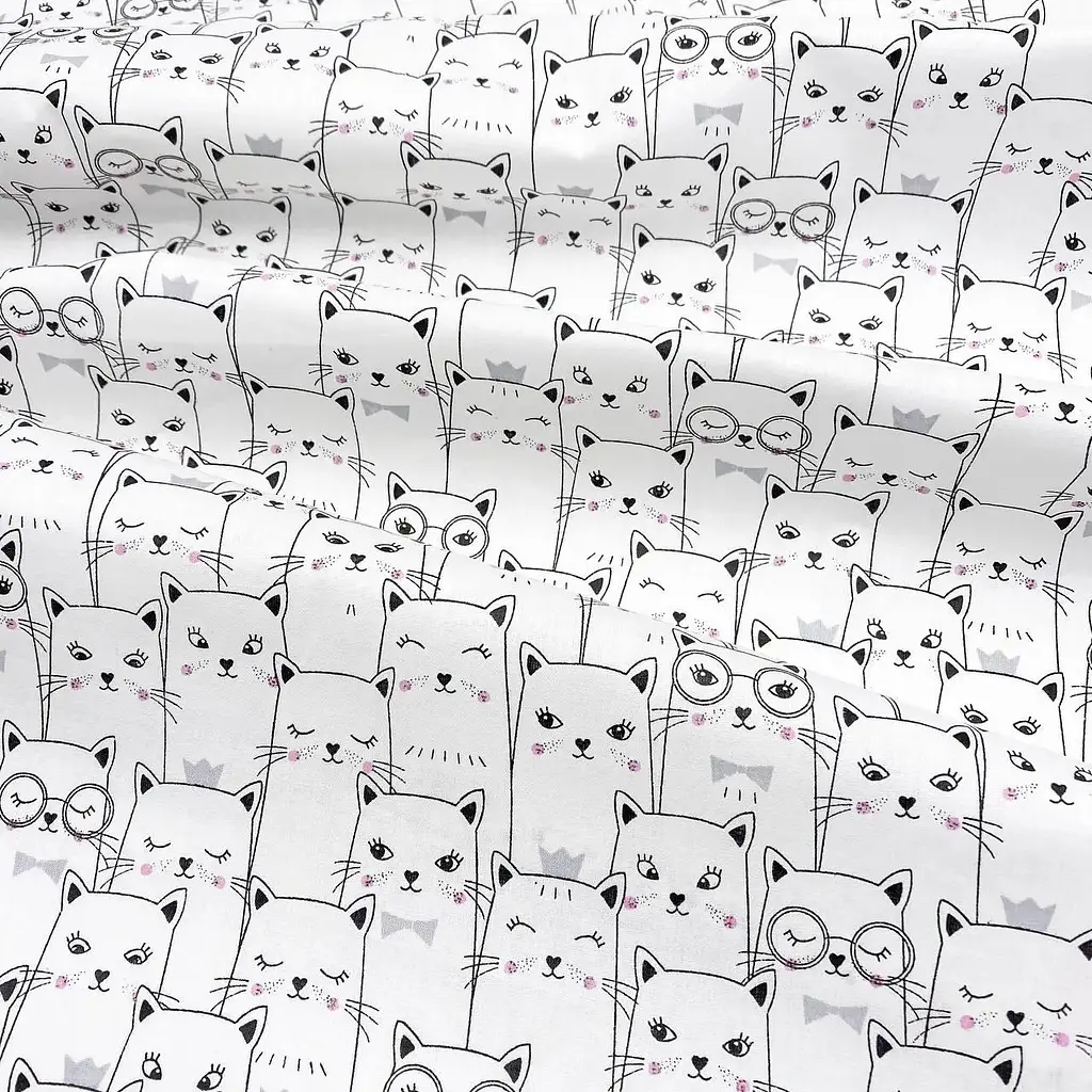 Багаторазова непромокаюча пелюшка 70х120 CATS WHITE COSAS (4822052444092) - фото 4
