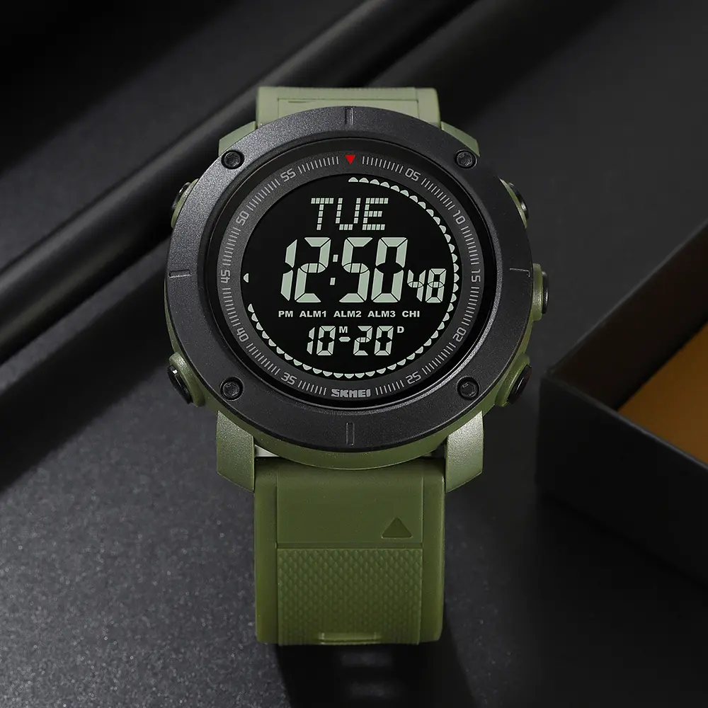 Чоловічий наручний годинник 2095AG Army Green Skmei acs0030296 - фото 6