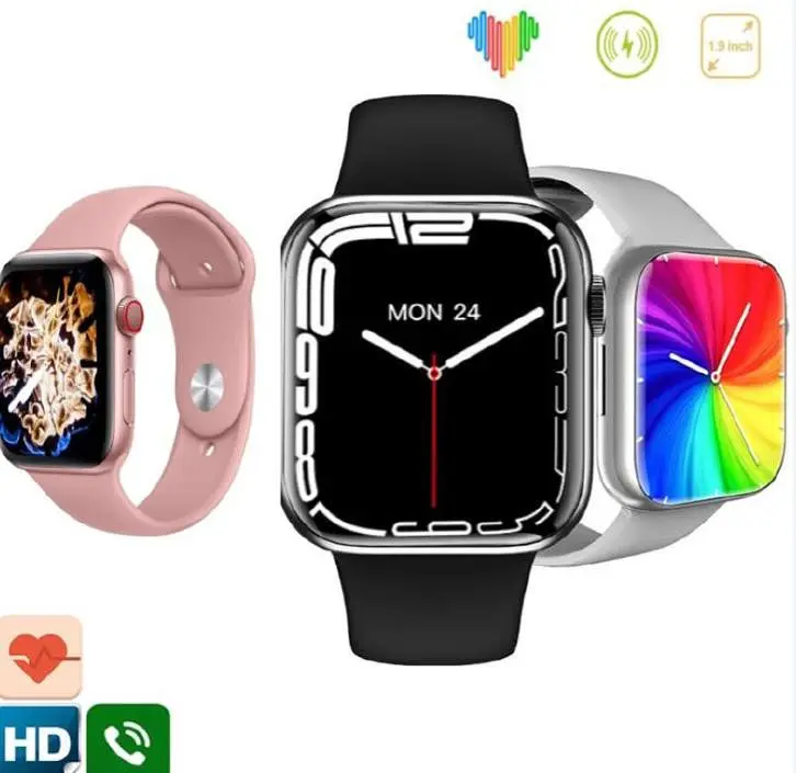 рожевий Розумний смарт-годинник Smart Watch M7 Pro Max 45 мм електронний наручний смарт годинник з функцією дзвінка - фото 3