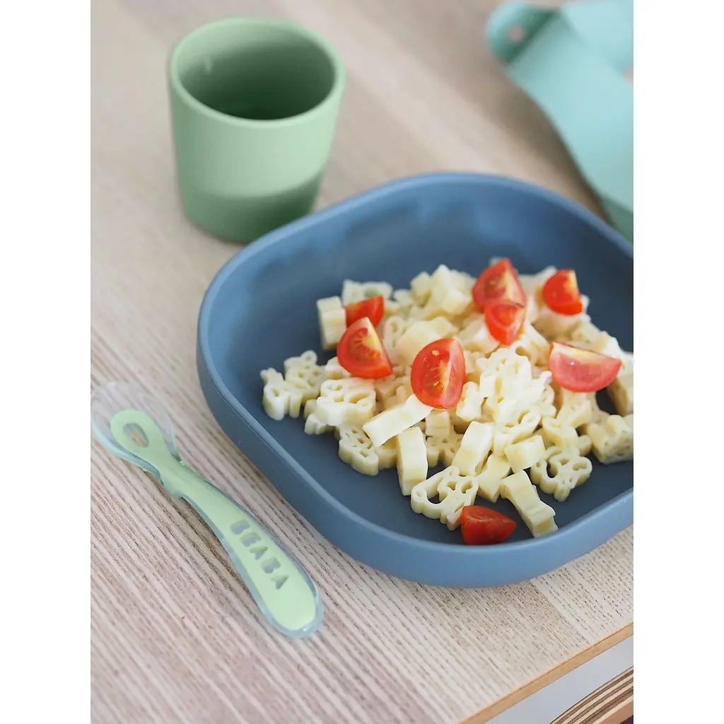 Силіконова тарілка на присосці Beaba Silicone Suction Plate, сіра (913550) - фото 7