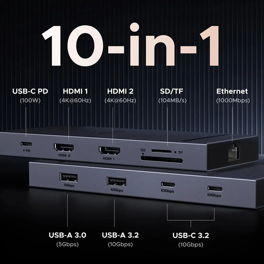 USB-хаб Ugreen Revodok Pro CM886 [45366] [143657] - фото 3