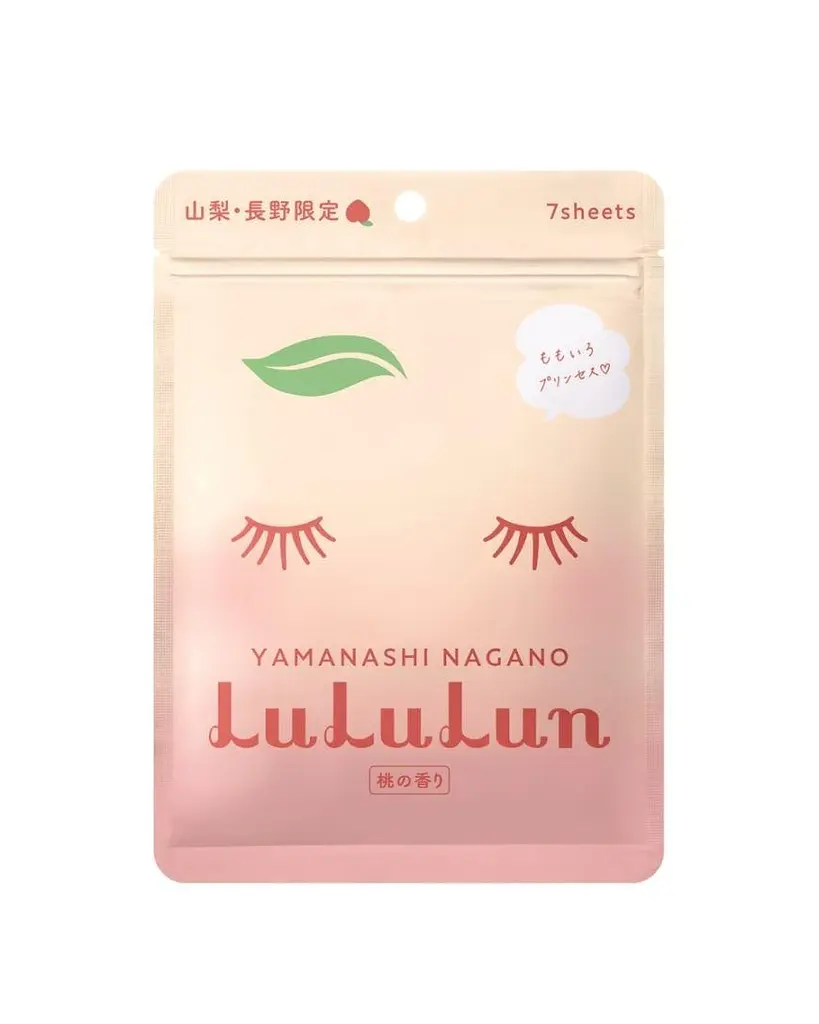 LULULUN Face Mask Yamanashi Peach відновлююча маска з персиком і перлами, 7 шт