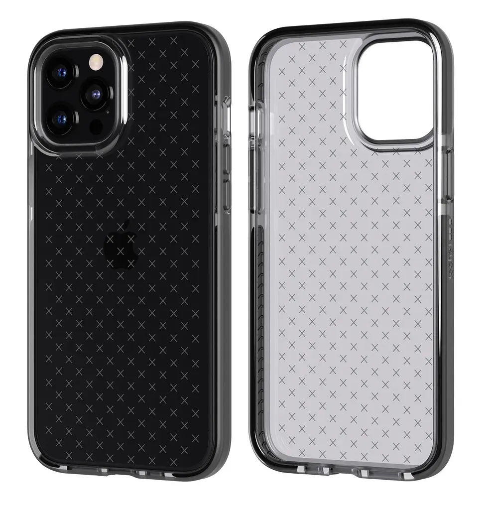Протиударний чохол з антимікробним покриттям Tech21 Evo Check для iPhone 12 Pro Max (6.7") Smokey Black - фото 10