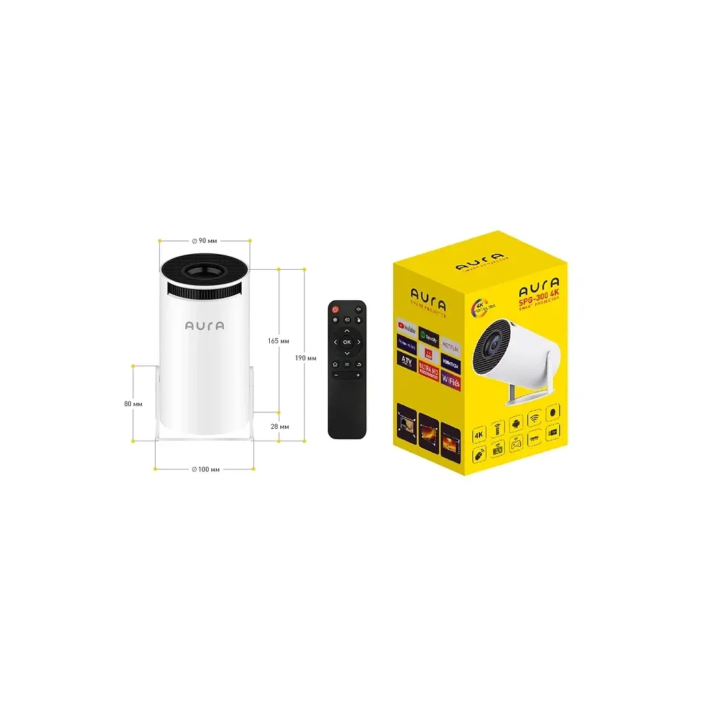 Проектор AURA SPJ-300 (AU-PRJSPJ300-W) - фото 9