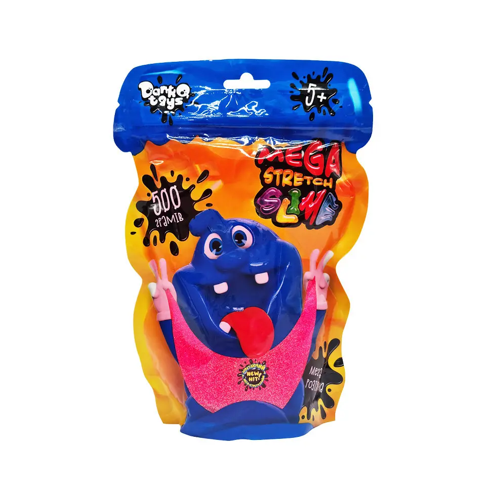 Лізун-антистрес "Mega Stretch Slime" SLM-12-01U 500 гр Рожевий