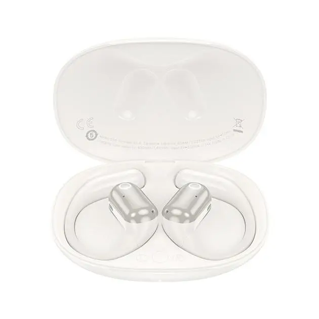 Беспроводные наушники Hoco EA6 Melody open true wireless BT headset, BT5.4, 60mAh, 450mAh, 6h, Milky White - фото 2