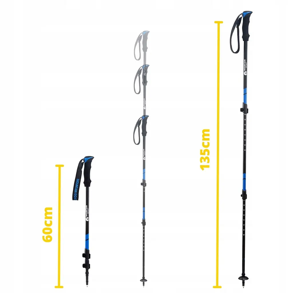 Трекінгові палиці Mountain Goat Peak+ 60-135 см MG0005 Black/Blue (P-5907739318268) - фото 7