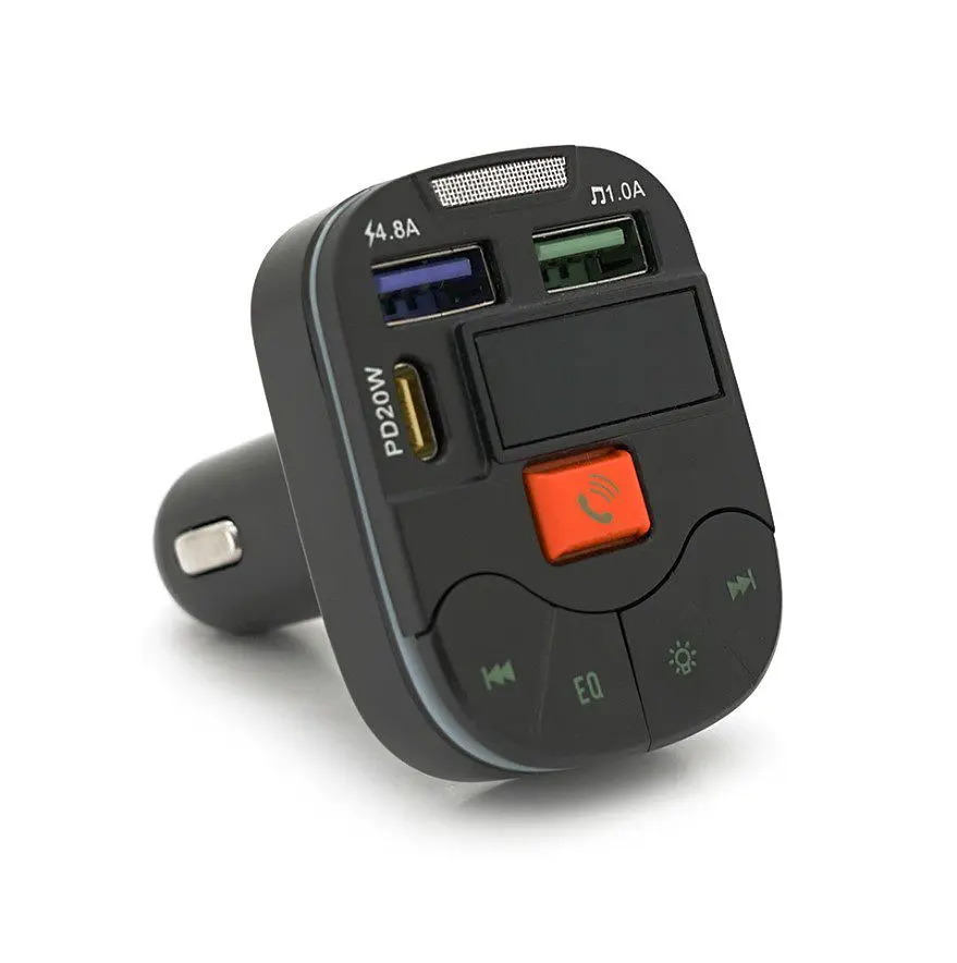 Автомобільний FM-трансмітер-модулятор Bluetooth Voltronic FMQ19EQ 3,1 А, TF, USB, PD 20 Вт - фото 5