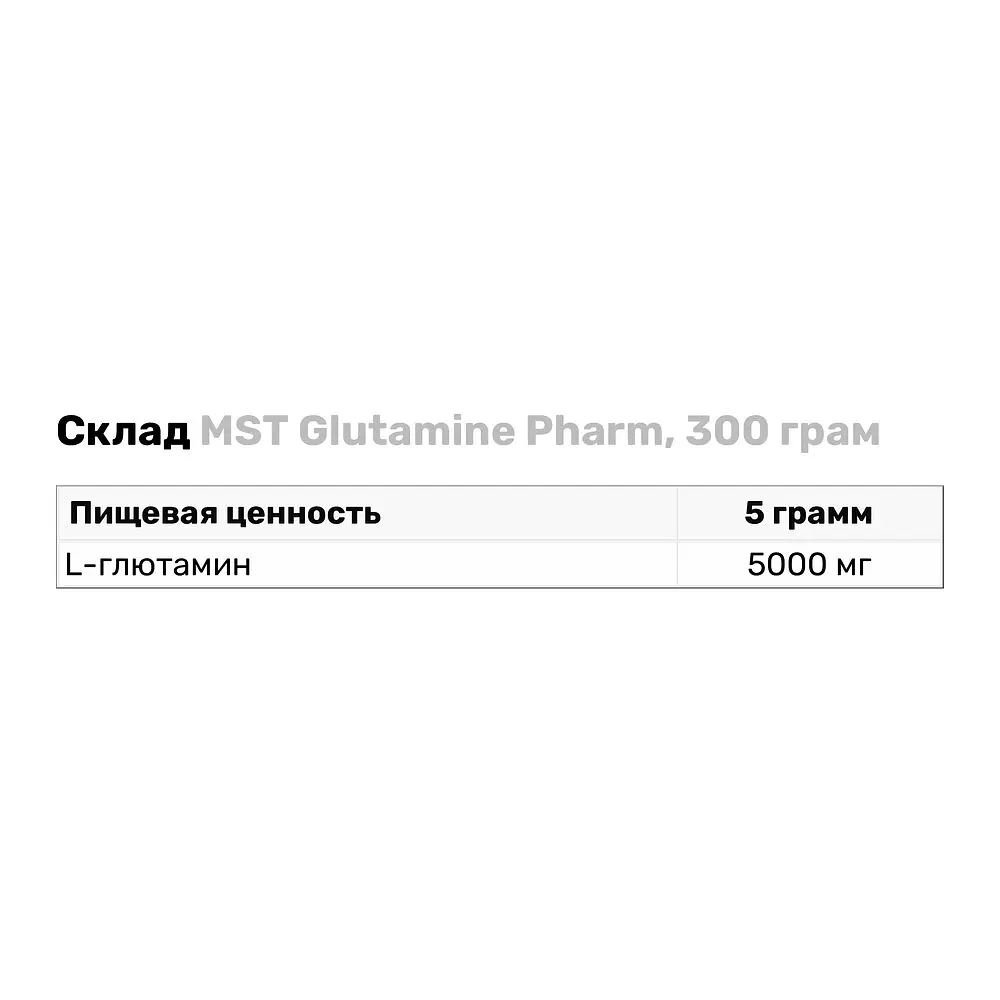 Амінокислота MST Nutrition Glutamine Pharm, 300 грам - фото 3