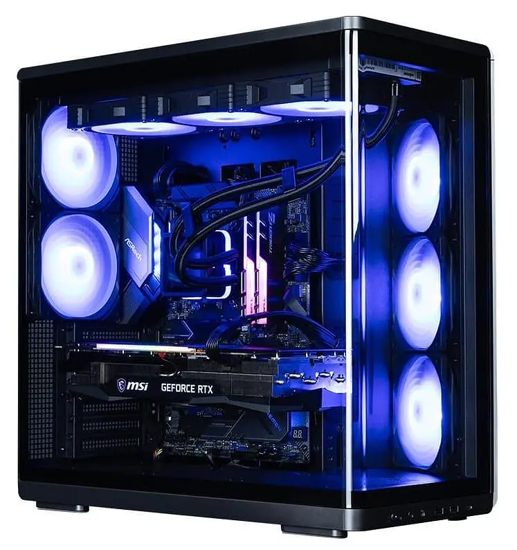 Корпус Zalman P60 из закаленного стекла без блока питания, черный (P60BLACK) - фото 9
