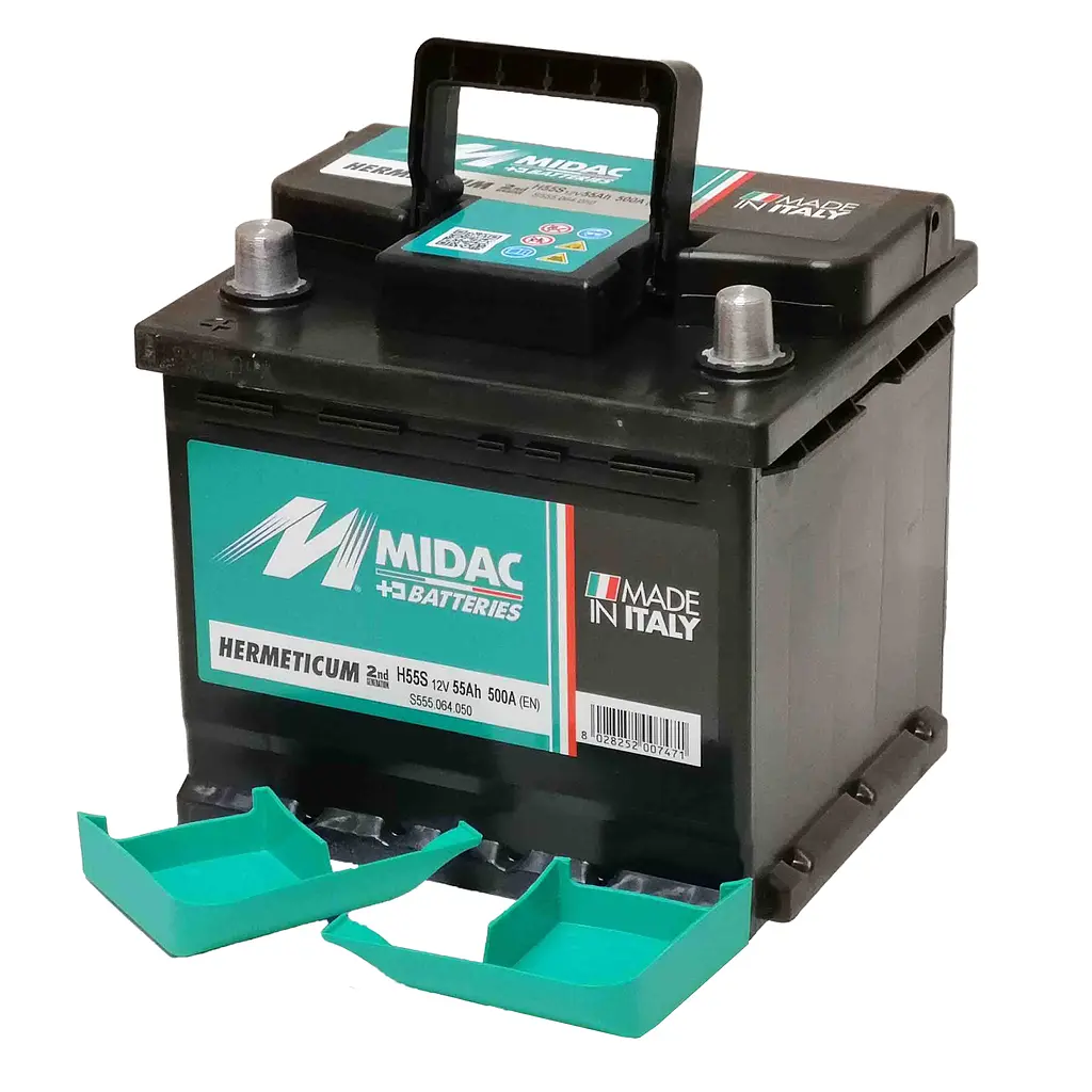 Аккумулятор 6СТ-55 MIDAC HERMETICUM, 12V 55Ah, (+/-), EN500А - фото 3